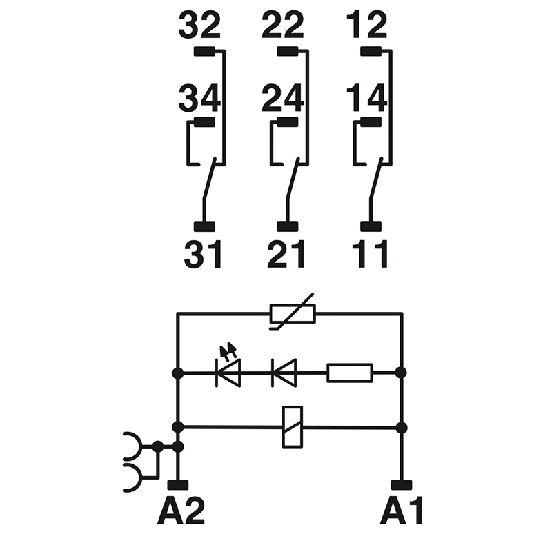 RIF-3-RPT-LV-230AC/3X21 - 继电器模块