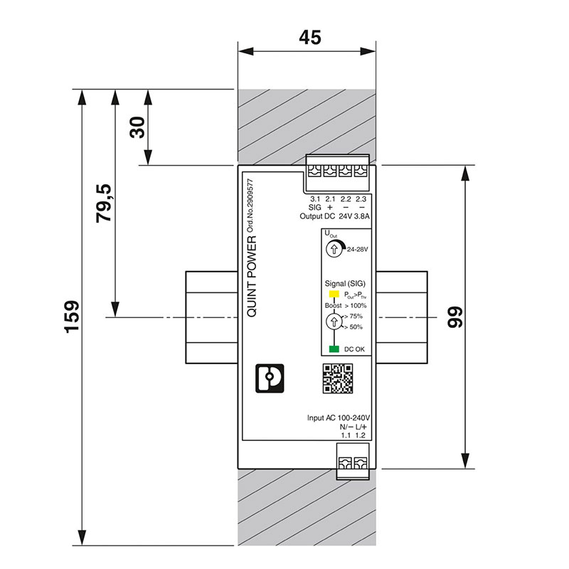 QUINT4-PS/1AC/24DC/3.8/PT - 电源