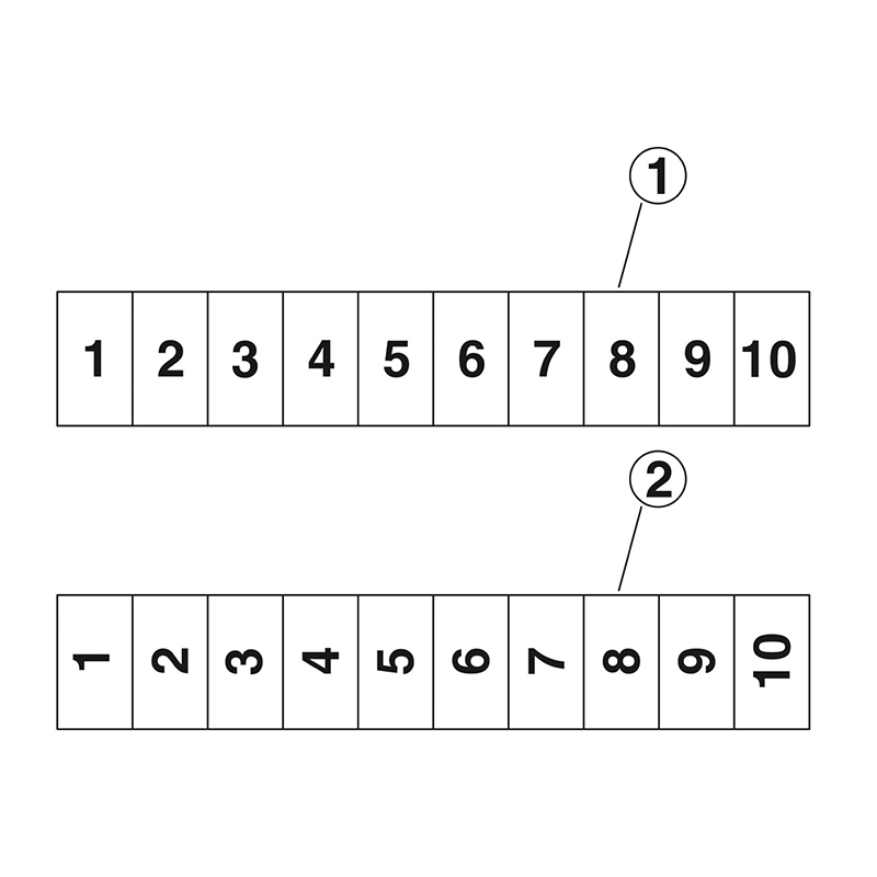 ZBF 5:UNBEDRUCKT - 快速标记条，扁平型